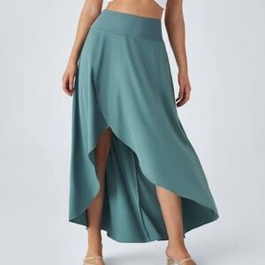 Halara Breezeful High Waisted High Low Ruffle 2-in-1 Flowy Quick Dry Skirt